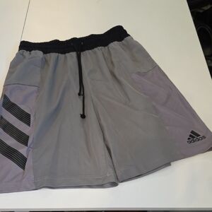 Adidas Men's Gray and Black Athletic Shorts